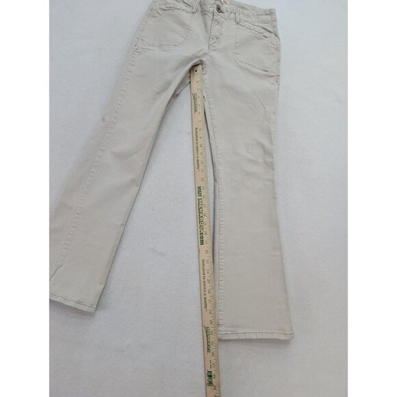 Levi Strauss Signature Women's Jeans Size 10 Flared Beige Khaki Stretch - Picture 11 of 16